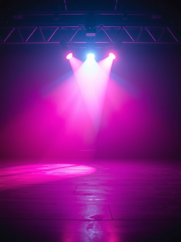 Empty stage spotlight